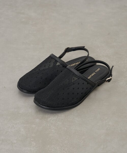 CIAOPANIC TYPY(チャオパニックティピー)の「:【S~XLサイズ展開!】ドット柄シアーメッシュフラットサンダル(サンダル・レディース・ブラック/オフホワイト・X-LARGE/LARGE/MEDIUM/SMALL)」の8枚目の写真