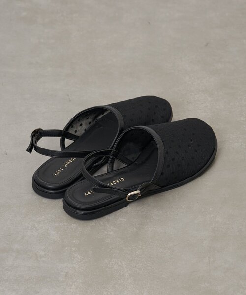 CIAOPANIC TYPY(チャオパニックティピー)の「:【S~XLサイズ展開!】ドット柄シアーメッシュフラットサンダル(サンダル・レディース・ブラック/オフホワイト・X-LARGE/LARGE/MEDIUM/SMALL)」の11枚目の写真