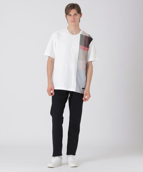 BLACK LABEL CRESTBRIDGE(ブラックレーベル・クレストブリッジ)の「ARTISANALユニオンジャックハイブリッドTシャツ(Tシャツ/カットソー・メンズ・ブラック/オフホワイト・S/XL/L/M)」の3枚目の写真