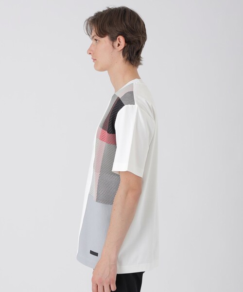 BLACK LABEL CRESTBRIDGE(ブラックレーベル・クレストブリッジ)の「ARTISANALユニオンジャックハイブリッドTシャツ(Tシャツ/カットソー・メンズ・ブラック/オフホワイト・S/XL/L/M)」の4枚目の写真