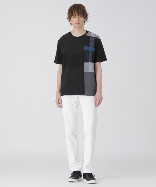 BLACK LABEL CRESTBRIDGE(ブラックレーベル・クレストブリッジ)の「ARTISANALユニオンジャックハイブリッドTシャツ(Tシャツ/カットソー・メンズ・ブラック/オフホワイト・S/XL/L/M)」の8枚目の写真