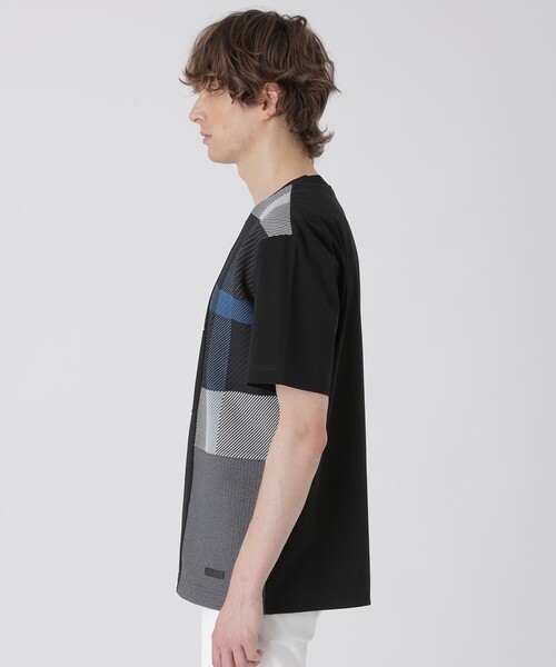 BLACK LABEL CRESTBRIDGE(ブラックレーベル・クレストブリッジ)の「ARTISANALユニオンジャックハイブリッドTシャツ(Tシャツ/カットソー・メンズ・ブラック/オフホワイト・S/XL/L/M)」の9枚目の写真