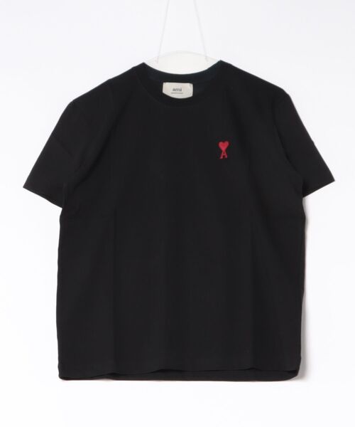 AMI Alexandre Mattiussi(アミアレクサンドルマテュッシ)の「AMI PARIS / AMI SMALL HEART LOGO HALF T-SHIRTS / BFUTS001-724(Tシャツ/カットソー・レディース・ブラック/ホワイト・MEDIUM/LARGE/X-LARGE/SMALL)」の3枚目の写真