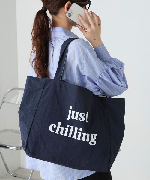 BONLECILL Marche（ボンルシールマルシェ）の「【BONLECILL Marche】リバーシブルロゴBIGトートバッグ（トートバッグ・レディース・ブルー/レッド/ネイビー/ブラック/ピンク/グリーン・FREE）」の3枚目の写真