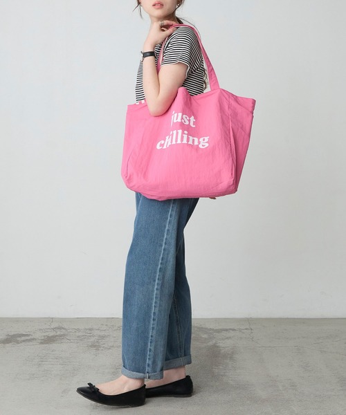 BONLECILL Marche（ボンルシールマルシェ）の「【BONLECILL Marche】リバーシブルロゴBIGトートバッグ（トートバッグ・レディース・ブルー/レッド/ネイビー/ブラック/ピンク/グリーン・FREE）」の21枚目の写真