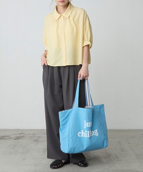 BONLECILL Marche（ボンルシールマルシェ）の「【BONLECILL Marche】リバーシブルロゴBIGトートバッグ（トートバッグ・レディース・ブルー/レッド/ネイビー/ブラック/ピンク/グリーン・FREE）」の22枚目の写真