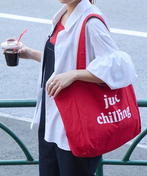 BONLECILL Marche（ボンルシールマルシェ）の「【BONLECILL Marche】リバーシブルロゴBIGトートバッグ（トートバッグ・レディース・ブルー/レッド/ネイビー/ブラック/ピンク/グリーン・FREE）」の15枚目の写真