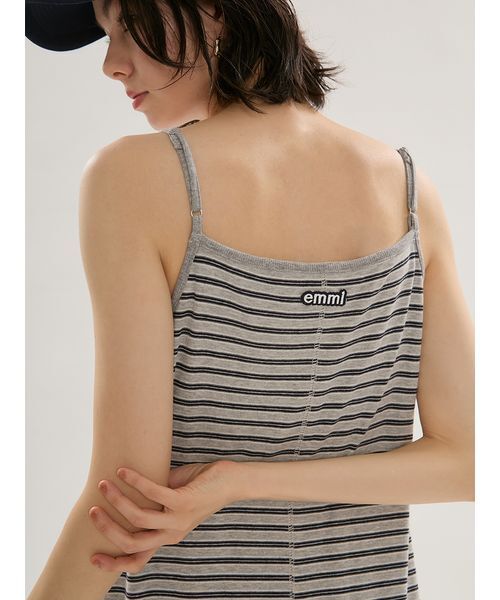 emmi(エミ)の「emmiロゴカップ付きパイルワンピース(ワンピース・レディース・バーガンディー/ライトグレー/ブラック・1/0)」の11枚目の写真