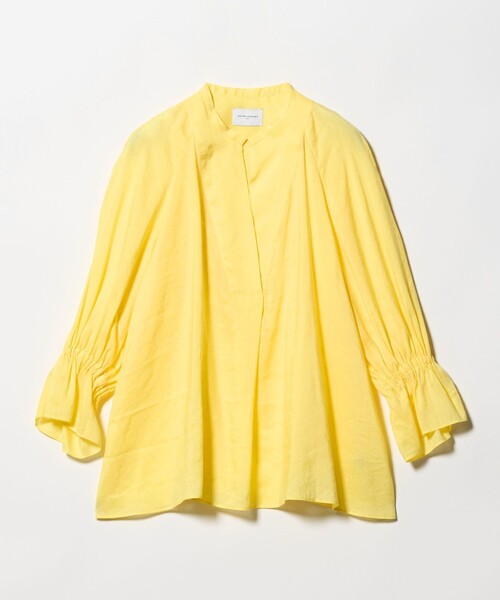 UNITED ARROWS(ユナイテッドアローズ)の「ラミー スキッパー Vネック ブラウス ‐ウォッシャブル‐(シャツ/ブラウス・レディース・その他2/イエロー/ネイビー・FREE)」の21枚目の写真