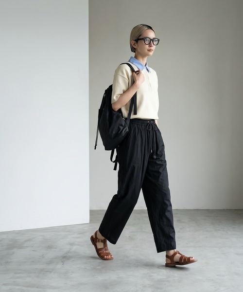 STYLE DELI(スタイルデリ)の「【BLK001】刺繍タックイージーパンツ(その他パンツ・レディース・ブラック・FREE)」の5枚目の写真