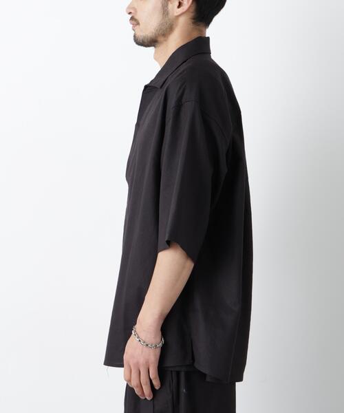 NANO universe(ナノユニバース)の「「FRENCH LINEN」イタリアンスキッパー半袖シャツ(シャツ/ブラウス・メンズ・ブラック/ホワイト・M/S/L)」の10枚目の写真
