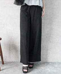 接触冷感 ハイストレッチワイドパンツ