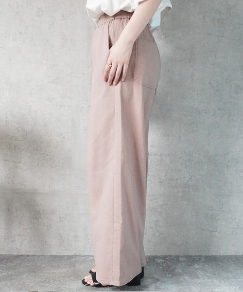 SELECT LEVERY(セレクトリベリー)の「接触冷感 ハイストレッチワイドパンツ(その他パンツ・レディース・ブラック/ピンクベージュ/ライトベージュ・MEDIUM/LARGE)」の22枚目の写真