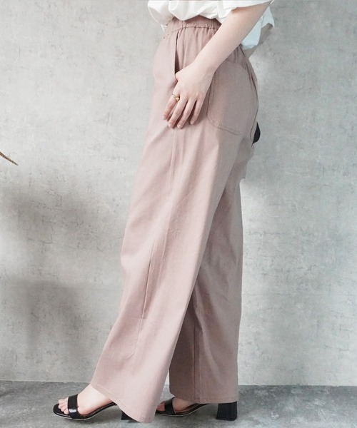 SELECT LEVERY(セレクトリベリー)の「接触冷感 ハイストレッチワイドパンツ(その他パンツ・レディース・ブラック/ピンクベージュ/ライトベージュ・MEDIUM/LARGE)」の21枚目の写真