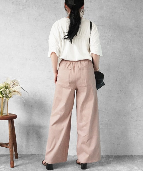 SELECT LEVERY(セレクトリベリー)の「接触冷感 ハイストレッチワイドパンツ(その他パンツ・レディース・ブラック/ピンクベージュ/ライトベージュ・MEDIUM/LARGE)」の18枚目の写真