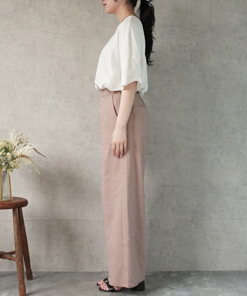 SELECT LEVERY(セレクトリベリー)の「接触冷感 ハイストレッチワイドパンツ(その他パンツ・レディース・ブラック/ピンクベージュ/ライトベージュ・MEDIUM/LARGE)」の16枚目の写真