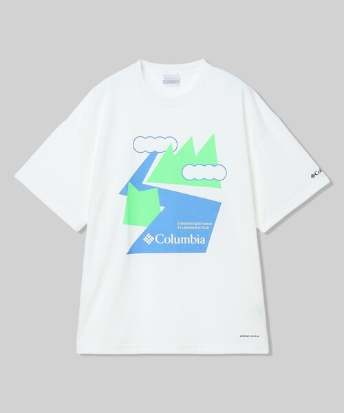 Columbia(コロンビア)の「限定展開 Columbia/ ナビダッドビュートグラフィックショートスリーブTシャツ /コロンビア(Tシャツ/カットソー・メンズ・ブラック/ホワイト/グレー/ブラック系その他3/ブラック系その他/ホワイト系その他/ブラック系その他2/ホワイト系その他2/ホワイト系その他3・L/M/S/XXL/XL)」の1枚目の写真