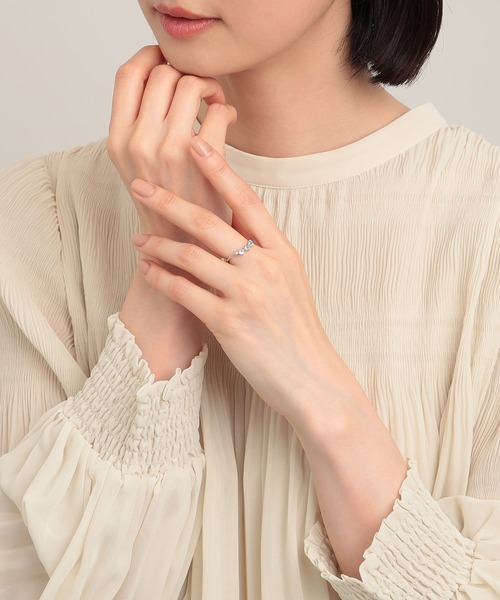 festaria bijou SOPHIA(フェスタリアビジュソフィア)の「Pt950 アクアマリン・ダイヤモンド リング(リング・レディース・プラチナム・13号/11号/9号)」の6枚目の写真
