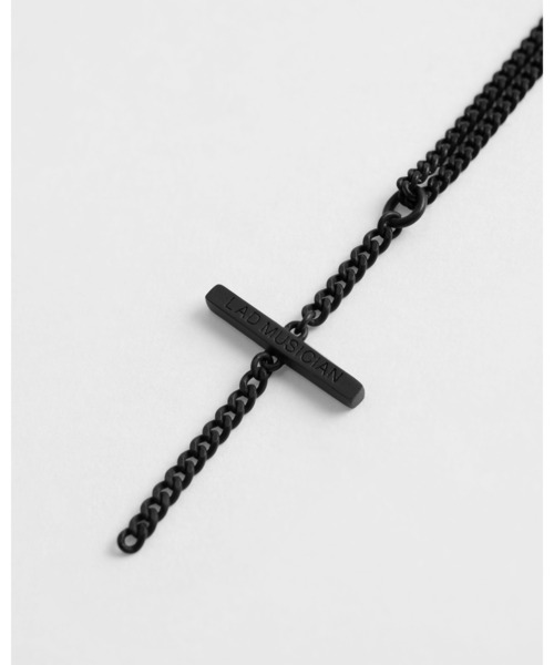 LAD MUSICIAN(ラッドミュージシャン)の「CHAIN CROSS NECKLACE(ネックレス・メンズ・ブラック/シルバー・FREE)」の3枚目の写真