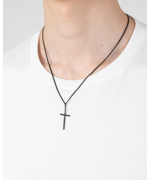 LAD MUSICIAN(ラッドミュージシャン)の「CHAIN CROSS NECKLACE(ネックレス・メンズ・ブラック/シルバー・FREE)」の6枚目の写真