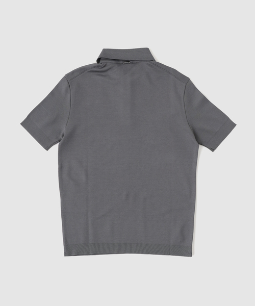 HERNO（ヘルノ）の「HERNO(へルノ) Jersey Knit Effect Polo Shirts（ポロシャツ・メンズ・ホワイト/ブラウン/チャコールグレー・50/48/46）」の4枚目の写真