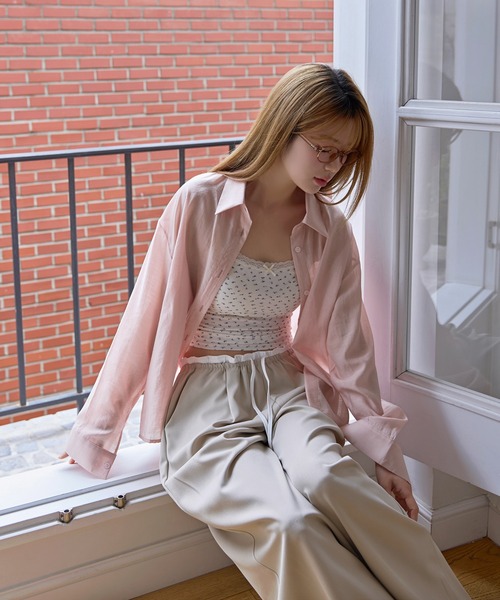UNE MANSION(ユヌマンション)の「【UNE ORIGINAL】【冷房対策・羽織りアイテムとしておすすめ】ベーシックサマーパステルシースルーシャツ(シャツ/ブラウス・レディース・スカイブルー/ピンク/イエロー・FREE)」の18枚目の写真