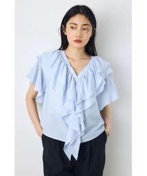 【身長別画像あり】ラッフルブラウス 春服 夏服 フリル