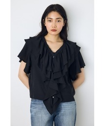 【身長別画像あり】ラッフルブラウス 春服 夏服 フリル