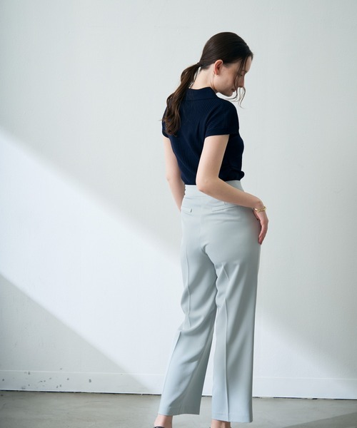 MISCH MASCH（ミッシュマッシュ）の「2026春夏新作 スキッパーネックニットトップス（Tシャツ/カットソー・レディース・ネイビー/ホワイト/グレー・ﾌﾘ-）」の14枚目の写真