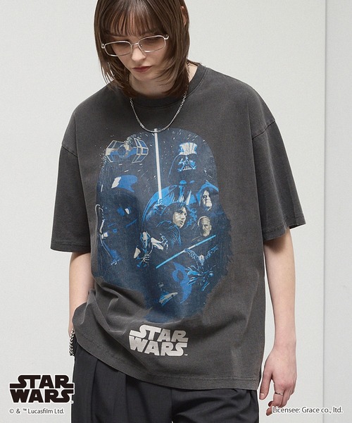 グレートランド 大阪 購入 ヴィンテージ tシャツ 映画 アニメ スターウォーズ セール】＜Exclusive＞【STAR WARS】Vintage-Washed Oversized Tee