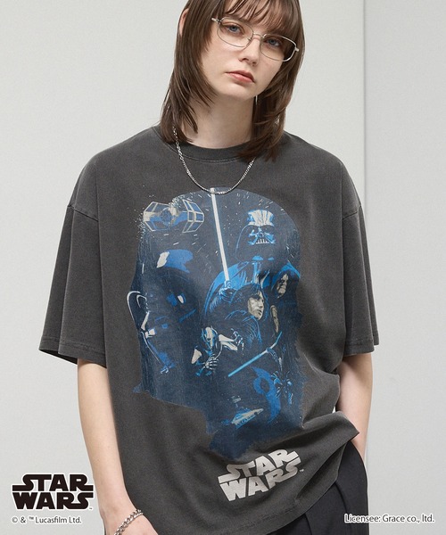 セール】＜Exclusive＞【STAR WARS】Vintage-Washed Oversized Tee