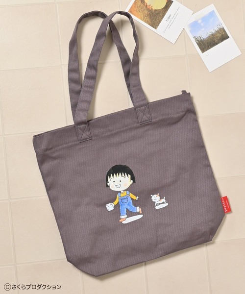 Honeys(ハニーズ)の「ちびまる子ちゃん/トートバッグ(トートバッグ・レディース・ホワイト系その他2/イエロー/ホワイト系その他3/ネイビー/ピンク/スミクロ・FREE)」の4枚目の写真