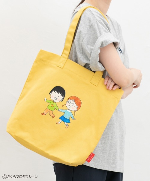 Honeys(ハニーズ)の「ちびまる子ちゃん/トートバッグ(トートバッグ・レディース・ホワイト系その他2/イエロー/ホワイト系その他3/ネイビー/ピンク/スミクロ・FREE)」の7枚目の写真