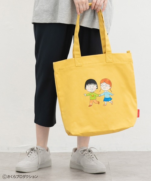Honeys(ハニーズ)の「ちびまる子ちゃん/トートバッグ(トートバッグ・レディース・ホワイト系その他2/イエロー/ホワイト系その他3/ネイビー/ピンク/スミクロ・FREE)」の8枚目の写真