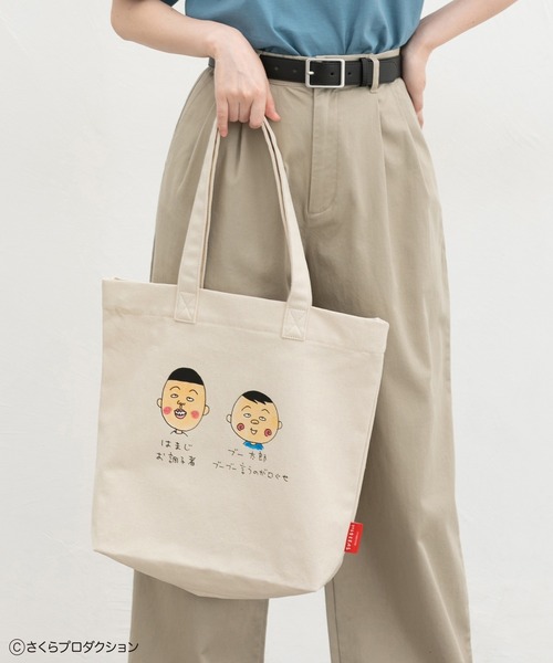Honeys(ハニーズ)の「ちびまる子ちゃん/トートバッグ(トートバッグ・レディース・ホワイト系その他2/イエロー/ホワイト系その他3/ネイビー/ピンク/スミクロ・FREE)」の10枚目の写真