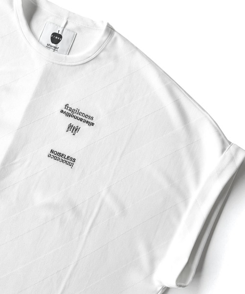 SHAREEF（シャリーフ）の「BIAS LINE JQ DOLMAN S/S T（Tシャツ/カットソー・メンズ・ブラック/ホワイト・2/1）」の3枚目の写真