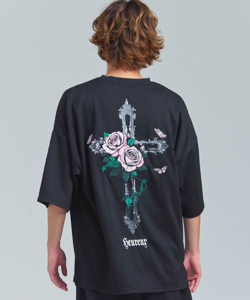JACKROSE(ジャックローズ)の「JE-クロス&ローズ・刺繍-SSTEE(Tシャツ/カットソー・メンズ・ブラック/ホワイト・M/L)」の9枚目の写真