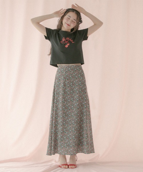 Cath Kidston（キャスキッドソン）の「ナロースカート Cherry Vine（スカート・レディース・ブラック・S）」の12枚目の写真