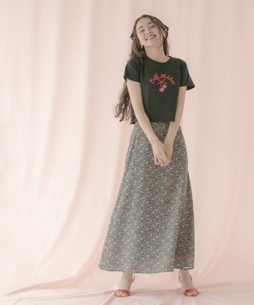 Cath Kidston（キャスキッドソン）の「ナロースカート Cherry Vine（スカート・レディース・ブラック・S）」の7枚目の写真