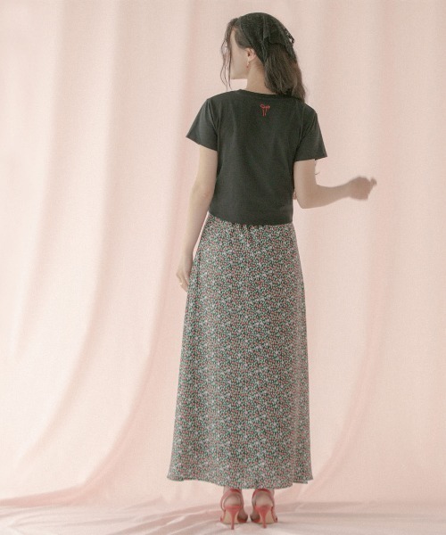 Cath Kidston（キャスキッドソン）の「ナロースカート Cherry Vine（スカート・レディース・ブラック・S）」の3枚目の写真