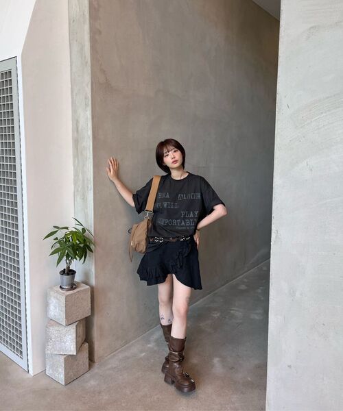 URBANAGE(アーバンエイジ)の「ALIVE オーバー半袖チャコール(Tシャツ/カットソー・レディース・その他・MEDIUM/LARGE)」の20枚目の写真
