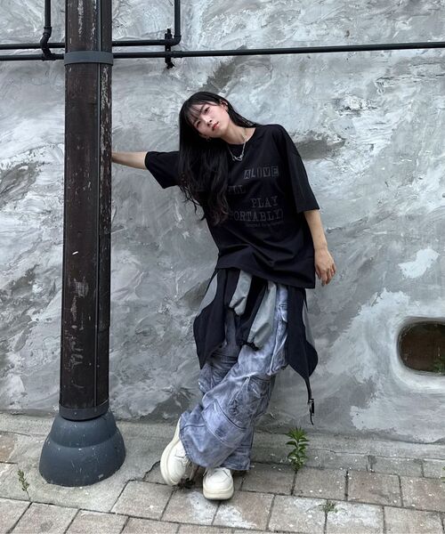 URBANAGE(アーバンエイジ)の「ALIVE オーバー半袖チャコール(Tシャツ/カットソー・レディース・その他・MEDIUM/LARGE)」の18枚目の写真