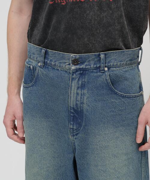 AVIREX(アヴィレックス)の「GOALERS EMBROIDERY DENIM SHORTS / 刺しゅう デニム ショーツ / AVIREX / アヴィレックス(デニムパンツ・メンズ・ライトインディゴブルー/ブラック・X-LARGE/MEDIUM)」の5枚目の写真