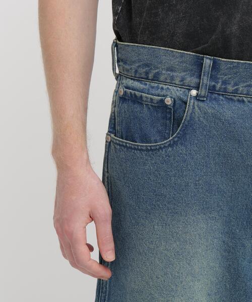 AVIREX(アヴィレックス)の「GOALERS EMBROIDERY DENIM SHORTS / 刺しゅう デニム ショーツ / AVIREX / アヴィレックス(デニムパンツ・メンズ・ライトインディゴブルー/ブラック・X-LARGE/MEDIUM)」の7枚目の写真