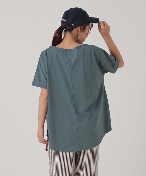 HEART MARKET(ハートマーケット)の「タックタックチュニック(Tシャツ/カットソー・レディース・チャコール/ダークグリーン/ホワイト/グレイッシュベージュ/ブラック/パープル・FREE)」の8枚目の写真