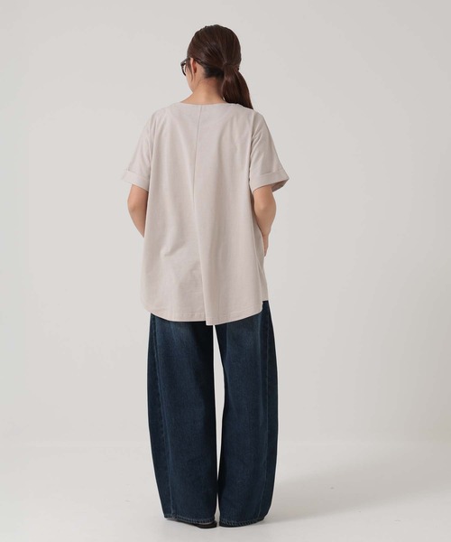 HEART MARKET(ハートマーケット)の「タックタックチュニック(Tシャツ/カットソー・レディース・チャコール/ダークグリーン/ホワイト/グレイッシュベージュ/ブラック/パープル・FREE)」の11枚目の写真