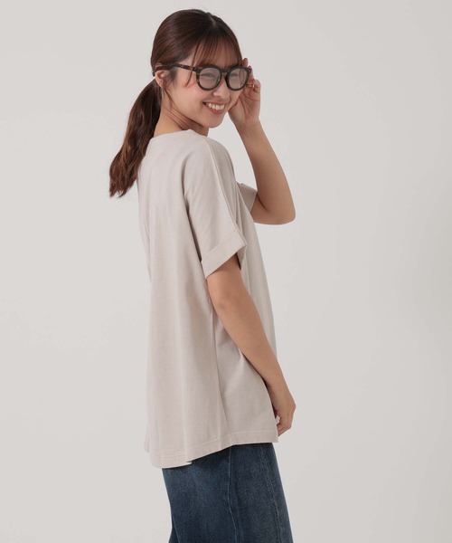 HEART MARKET(ハートマーケット)の「タックタックチュニック(Tシャツ/カットソー・レディース・チャコール/ダークグリーン/ホワイト/グレイッシュベージュ/ブラック/パープル・FREE)」の13枚目の写真