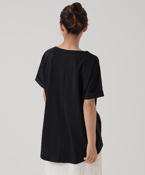 HEART MARKET(ハートマーケット)の「タックタックチュニック(Tシャツ/カットソー・レディース・チャコール/ダークグリーン/ホワイト/グレイッシュベージュ/ブラック/パープル・FREE)」の20枚目の写真