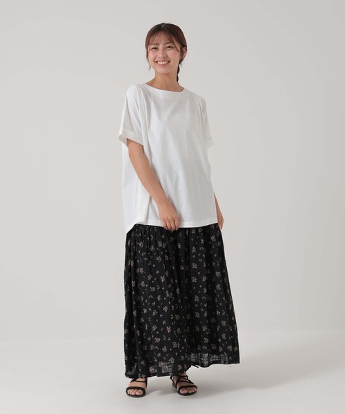 HEART MARKET(ハートマーケット)の「タックタックチュニック(Tシャツ/カットソー・レディース・チャコール/ダークグリーン/ホワイト/グレイッシュベージュ/ブラック/パープル・FREE)」の21枚目の写真
