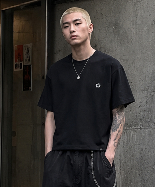 PEID(ペイド)の「PD エッセンシャル クロップ 半袖Tシャツ ブラック(Tシャツ/カットソー・メンズ・ブラック・1/2/3)」の7枚目の写真